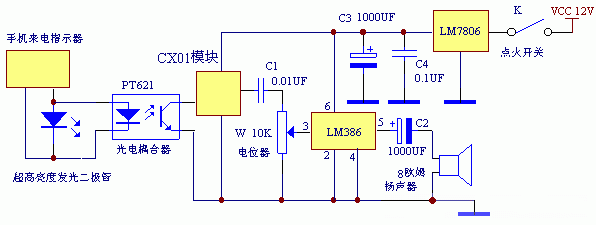 车用语音型手机来电提醒器